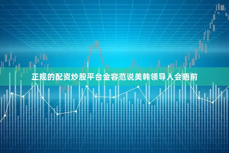 正规的配资炒股平台金容范说美韩领导人会晤前